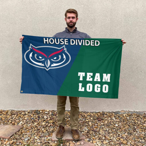 Owls vs Custom Team House Divided Flag, NCAA Custom Flag
