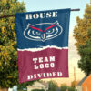 Owls vs Custom Team House Divided Flag, NCAA House Flag