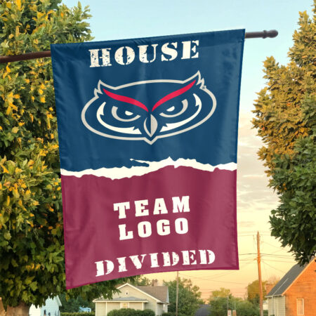 Owls vs Custom Team House Divided Flag, NCAA House Flag