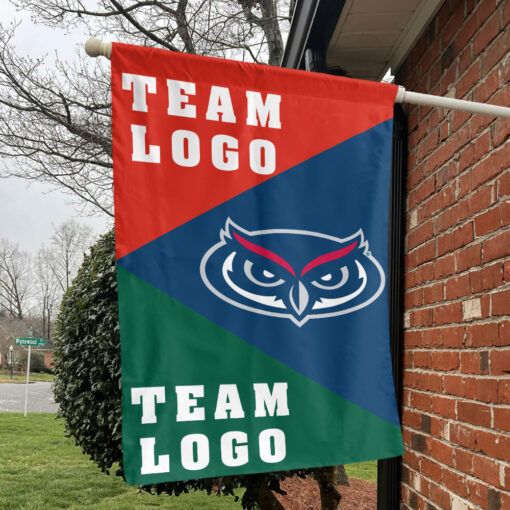 Owls vs Custom Team House Divided Flag, NCAA Spirit Flag