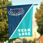 Owls vs Custom Team House Divided Flag, NCAA Split Flag