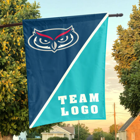 Owls vs Custom Team House Divided Flag, NCAA Split Flag