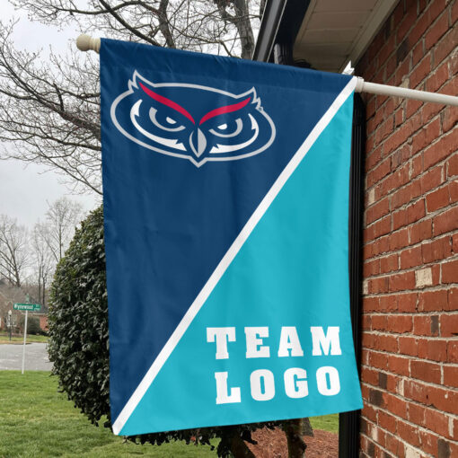 Owls vs Custom Team House Divided Flag, NCAA Split Flag