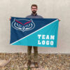 Owls vs Custom Team House Divided Flag, NCAA Split Flag
