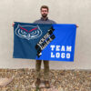 Owls vs Custom Team House Divided Flag, NCAA Team Flag
