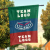 Owls vs Custom Team House Divided Flag, NCAA Two Team Flag