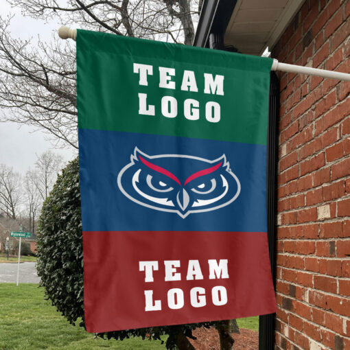 Owls vs Custom Team House Divided Flag, NCAA Two Team Flag