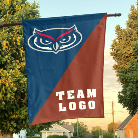 Owls vs Custom Team House Divided Flag, Personalized College Flag