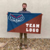 Owls vs Custom Team House Divided Flag, Personalized College Flag