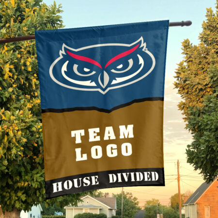 Owls vs Custom Team House Divided Flag, Personalized House Flag