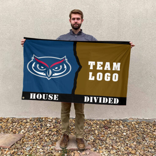Owls vs Custom Team House Divided Flag, Personalized House Flag