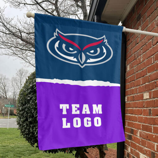 Owls vs Custom Team House Divided Flag, Personalized NCAA Flag