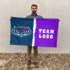 Owls vs Custom Team House Divided Flag, Personalized NCAA Flag