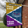 Owls vs Custom Team House Divided Flag, Personalized Spirit Flag