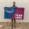 Owls vs Custom Team House Divided Flag, Personalized Team Flag