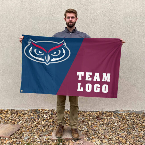 Owls vs Custom Team House Divided Flag, Personalized Team Flag