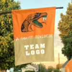 Rattlers vs Custom Team House Divided Flag, Custom House Flag