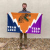 Rattlers vs Custom Team House Divided Flag, Custom Spirit Flag
