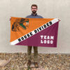 Rattlers vs Custom Team House Divided Flag, Custom Split Flag