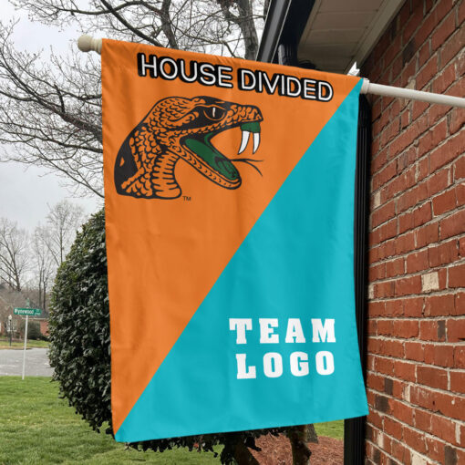 Rattlers vs Custom Team House Divided Flag, Custom Team Flag