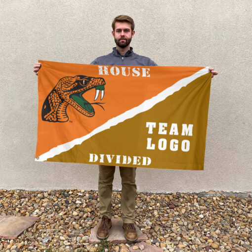 Rattlers vs Custom Team House Divided Flag, NCAA Rivalry Flag