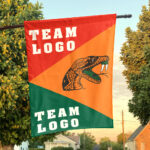 Rattlers vs Custom Team House Divided Flag, NCAA Spirit Flag