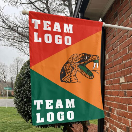 Rattlers vs Custom Team House Divided Flag, NCAA Spirit Flag