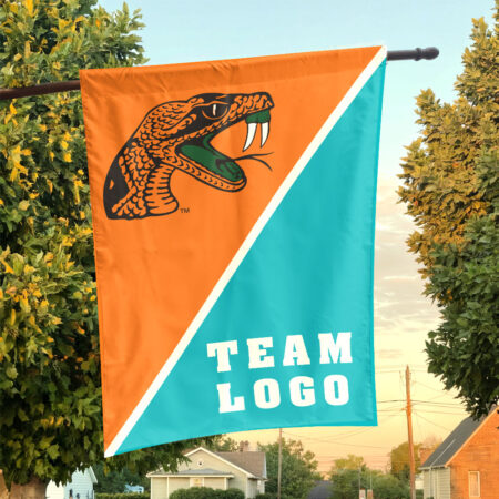 Rattlers vs Custom Team House Divided Flag, NCAA Split Flag