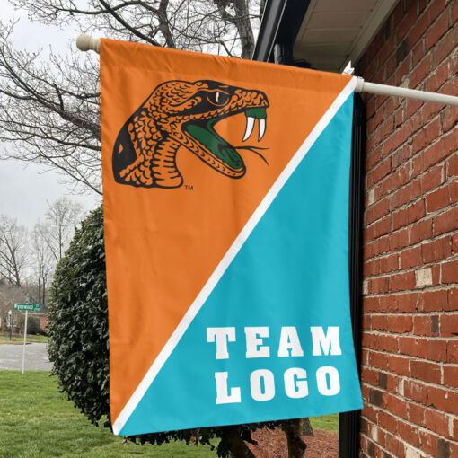 Rattlers vs Custom Team House Divided Flag, NCAA Split Flag