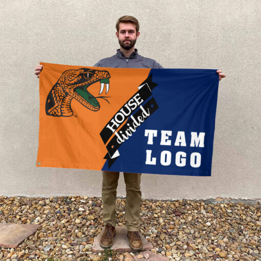 Rattlers vs Custom Team House Divided Flag, NCAA Team Flag