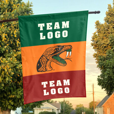 Rattlers vs Custom Team House Divided Flag, NCAA Two Team Flag