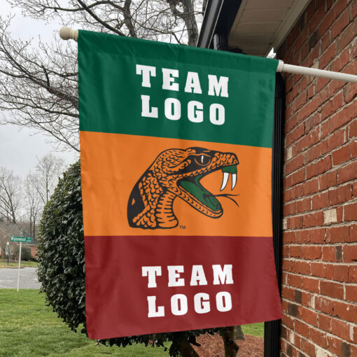 Rattlers vs Custom Team House Divided Flag, NCAA Two Team Flag