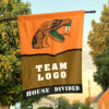 Rattlers vs Custom Team House Divided Flag, Personalized House Flag