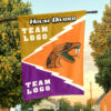 Rattlers vs Custom Team House Divided Flag, Personalized Spirit Flag