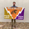 Rattlers vs Custom Team House Divided Flag, Personalized Spirit Flag