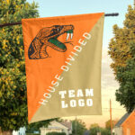 Rattlers vs Custom Team House Divided Flag, Personalized Split Flag