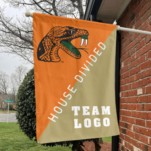 Rattlers vs Custom Team House Divided Flag, Personalized Split Flag