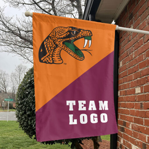 Rattlers vs Custom Team House Divided Flag, Personalized Team Flag