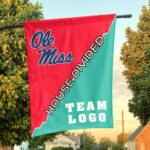 Rebels vs Custom Team House Divided Flag, College Custom Flag