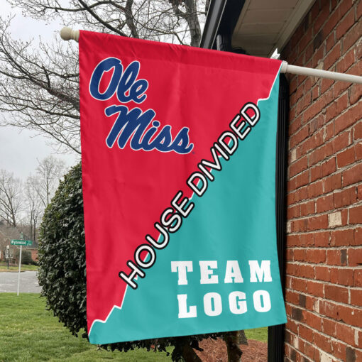 Rebels vs Custom Team House Divided Flag, College Custom Flag