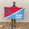 Rebels vs Custom Team House Divided Flag, Custom College Flag