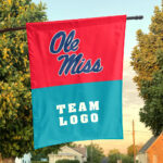 Rebels vs Custom Team House Divided Flag, Custom NCAA Flag