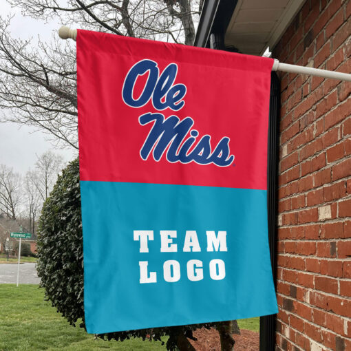 Rebels vs Custom Team House Divided Flag, Custom NCAA Flag