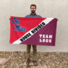 Rebels vs Custom Team House Divided Flag, Custom Rivalry Flag
