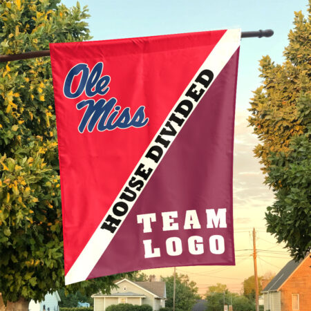 Rebels vs Custom Team House Divided Flag, Custom Split Flag