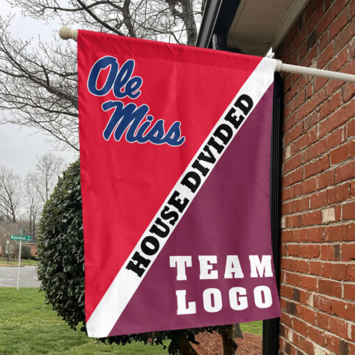 Rebels vs Custom Team House Divided Flag, Custom Split Flag
