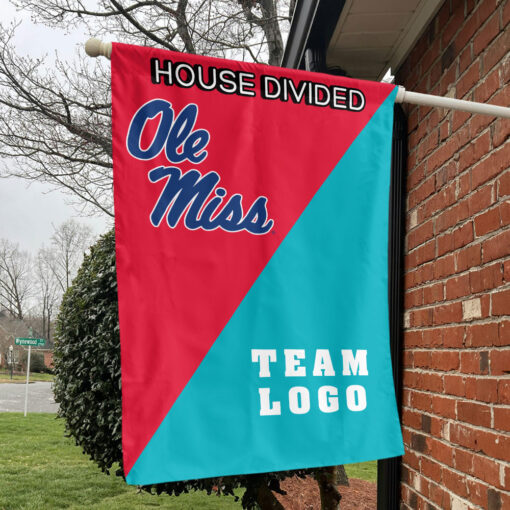 Rebels vs Custom Team House Divided Flag, Custom Team Flag