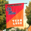 Rebels vs Custom Team House Divided Flag, NCAA Custom Flag