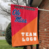 Rebels vs Custom Team House Divided Flag, NCAA Custom Flag