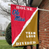 Rebels vs Custom Team House Divided Flag, NCAA Rivalry Flag 1 Rebels vs Custom Team House Divided Flag, NCAA Rivalry Flag